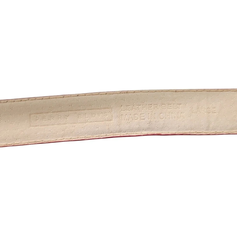 Perry Ellis Pink Leather Snakeskin Belt